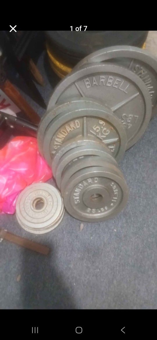 340 Lb Olympic Weight Plates And Barbell