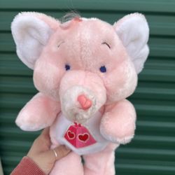 Vintage Care Bear Cousins Pink Elephant Plush – 1984 Kenner