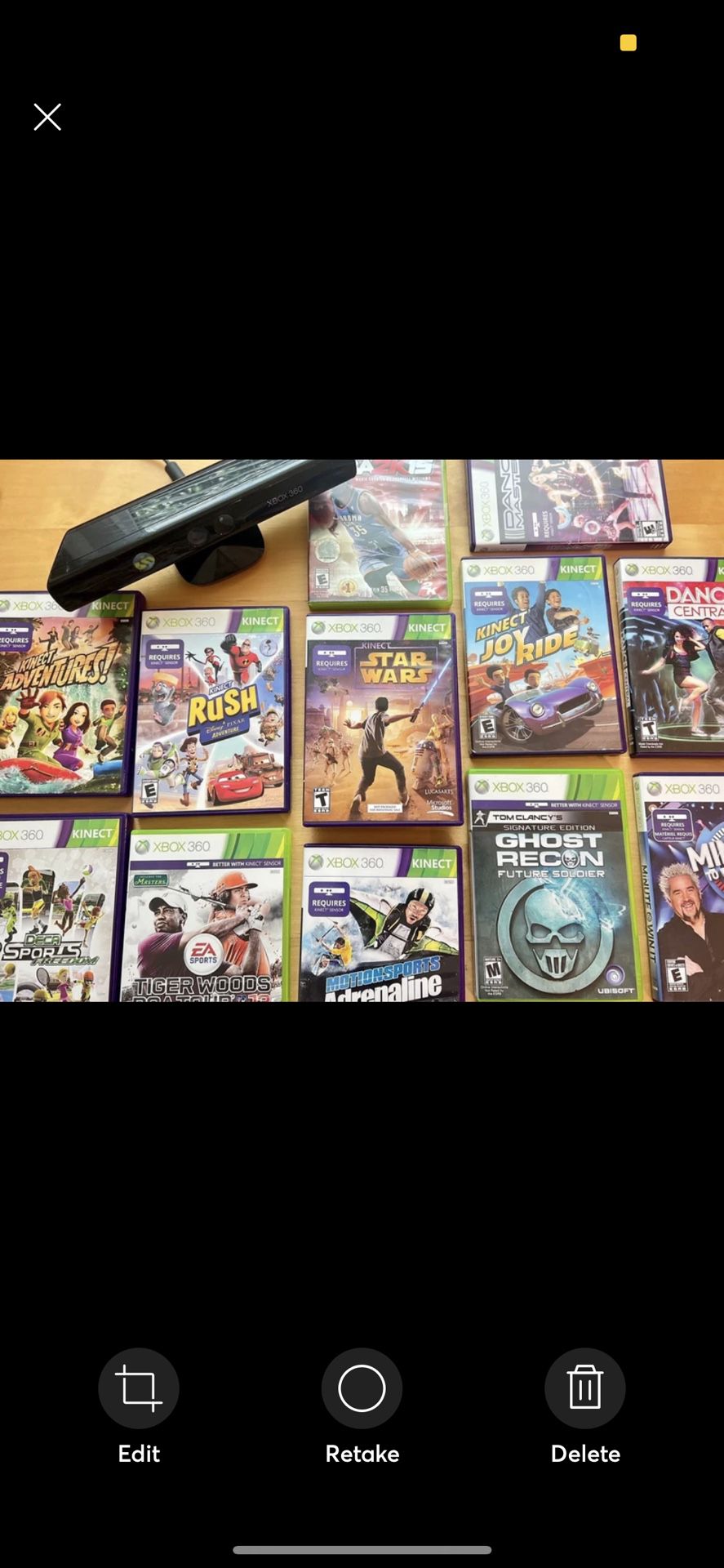 Xbox 360 Game Bundle With Kinect, Star Wars, Pixar & More! 