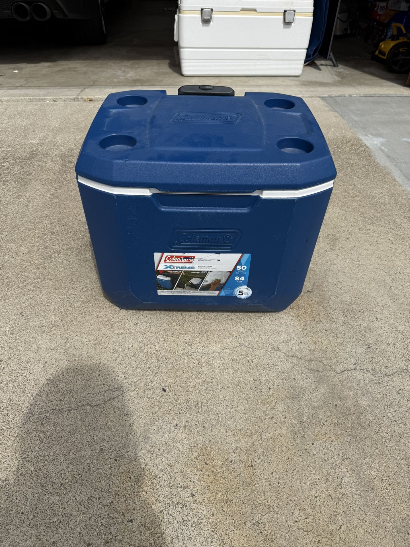 Coleman 52 Quart Cooler With Handle And Wheels