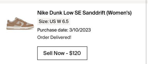Sanddrift Nike Dunks W6.5