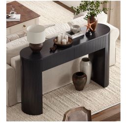 55 Inch Console Table with 2 Drawers Size: 55 Inches Color: Black :$100
