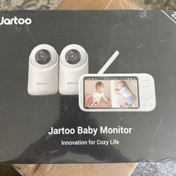 Jartoo 2K Video Baby Monitor with 2 Cameras and Audio, 1860ft Long Range Baby Monitor No WiFi, 5.5" Split Display, VOX - AI Cry Detect, ANR, IR Night 