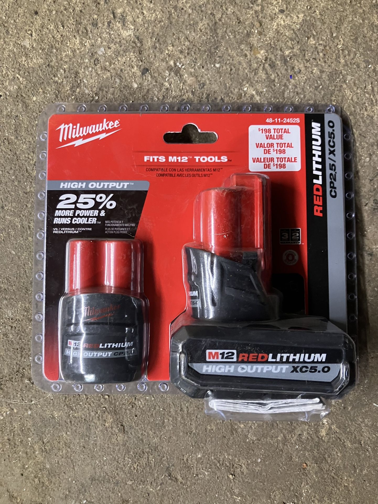 Milwaukee M12 5.0 And 2.5 High Output Batteries for Sale in ...