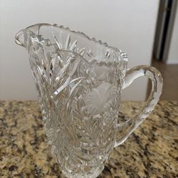 Vintage Lead Crystal Pitcher