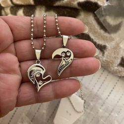 I Love U Heart ❤️ Couple Necklace 