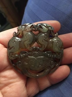 Antique old charm necklace pendant