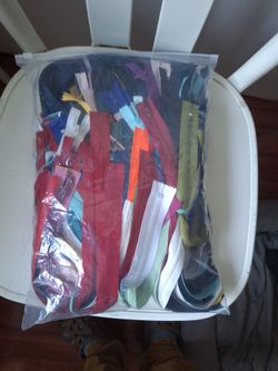 Zippers different colors and sizes. New
