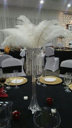 FEATHER CENTERPIECES/VASES