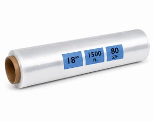 Stretch Wrap Roll 18" 1500ft 80 Gauge