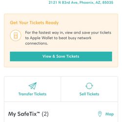 Concert Tickets to Train