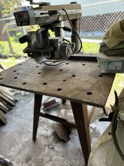 Radial Arm Saw With Table & Stsnd
