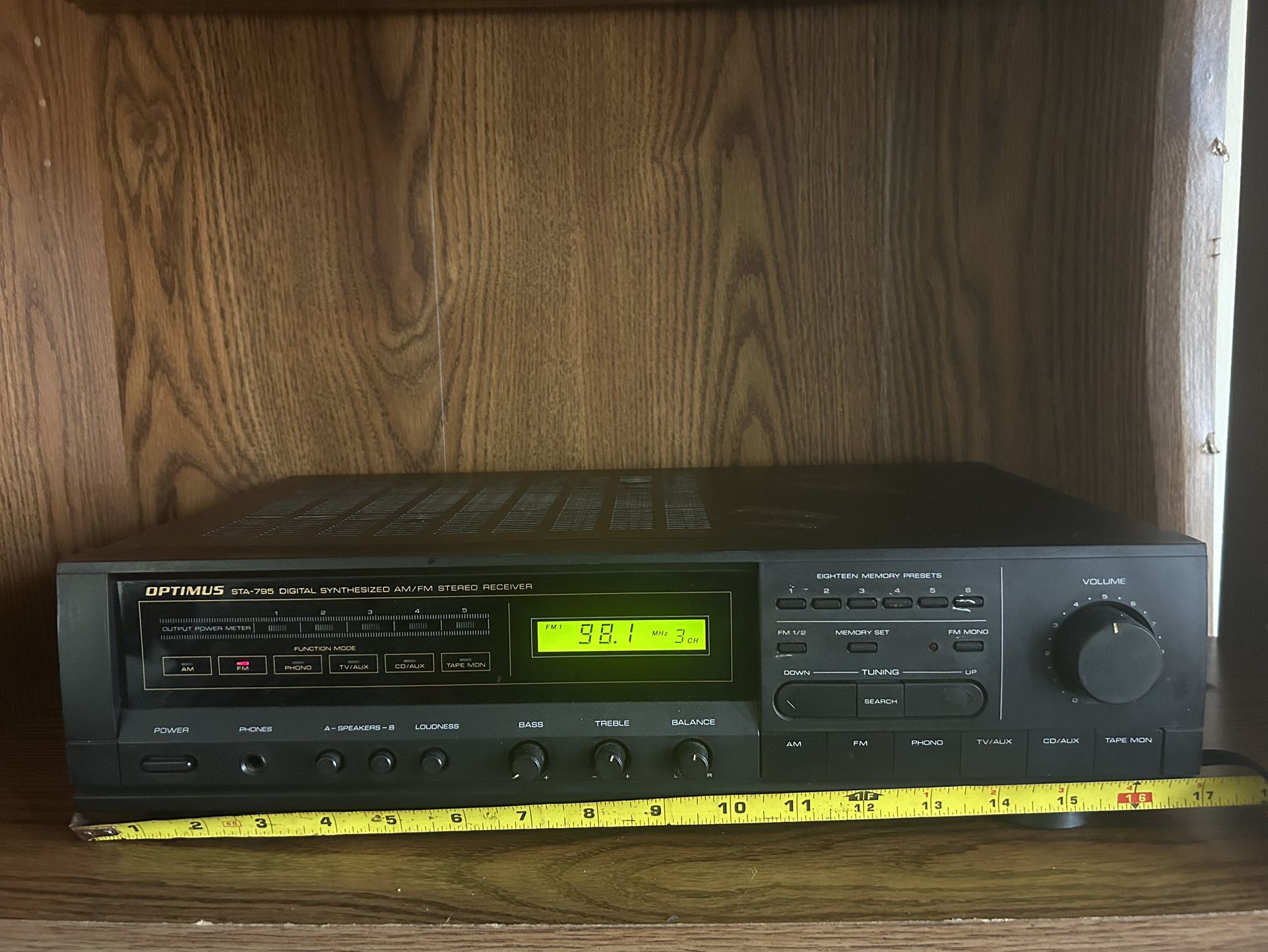 OPTIMUS STA-795 DIGITAL AM FM SYNTHESIZED STEREO RECEIVER 312101 WORKS GREAT  ALL PROCEEDS GO TOWARDS MY CANCER TREATMENT AND RECOVERY. THANK AND GOD 