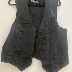 Wilsons Black Suede & Leather Men’s Genuine Leather Vest – Size 44
