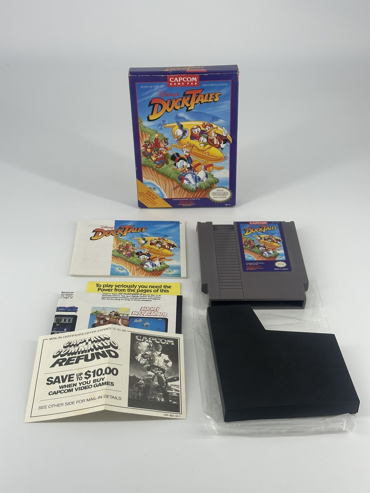 Disney's DuckTales NES Nintendo 1989 CIB Complete Great Condition With Poster