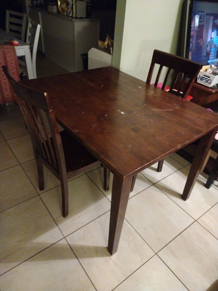 Free Dining Room Table And Two Chairs