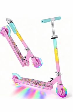 Kids Scooter with Light-Up Wheels, Stem & Deck - New Condition!