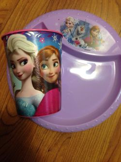 Frozen cup and plate