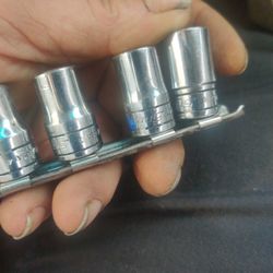 Snap On E Socket Set Both 1/4 Inch And 3/8 Drive All Metric 