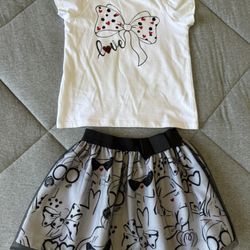 Girls Skirt & T-Shirt - Size 6