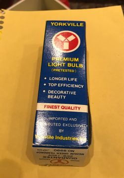 Yorkville premiumlight bulbs decorative bulbs. 25 watt. 120v 16 bulbs $1 eachd