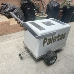 Paletas ice cream Push cart, With 4 Bells Commercial Very Good 30” X 20” X 26” High