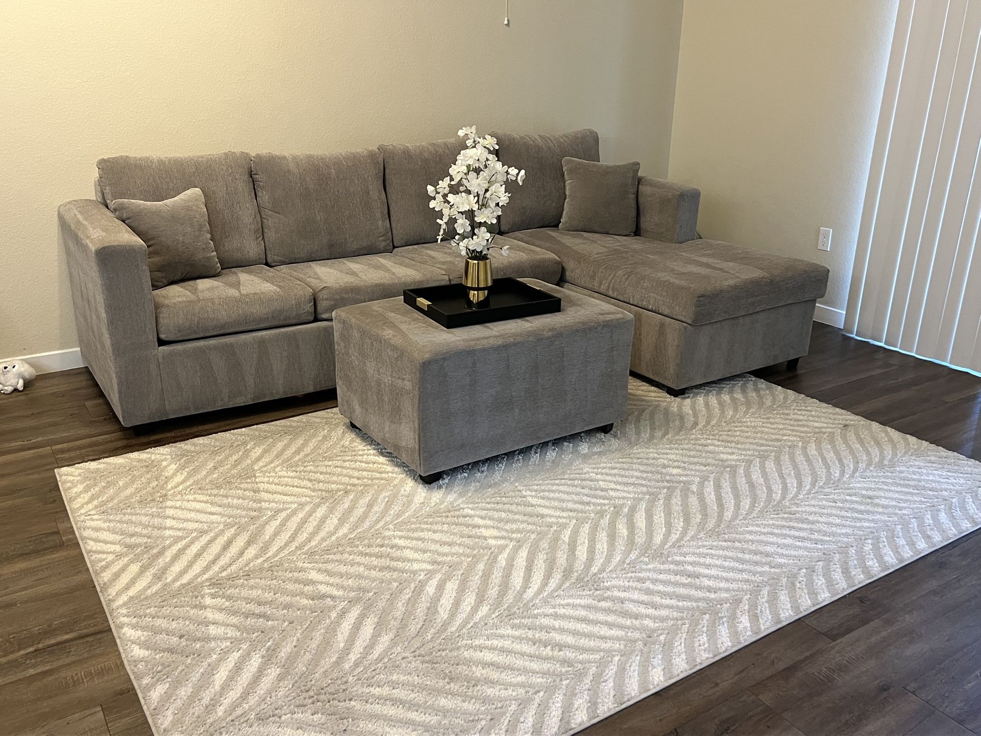 Sectional With Ottoman