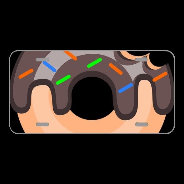 License Plate Novelty Car Front Donut Gingerbread Sweets Donut Donut