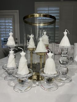 Wedding Dress Candles 