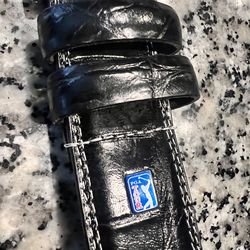 pga tour (contact info removed) top grain leather belt