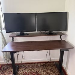UNICOO Electric Height Adjustable 2-Tier Standing Desk