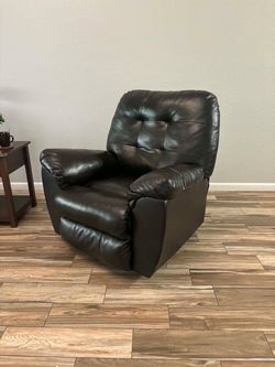 Faux leather recliner chair
