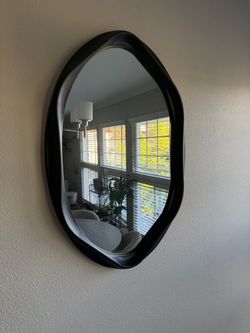 Black Organic Wavy Wall Mirror