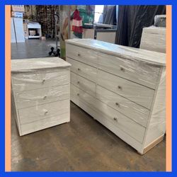 8 drawers dresser and nightstand / Eight drawers dresser and nightstand / Cajoneras / Comodas