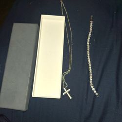 Men Cross And Necklace