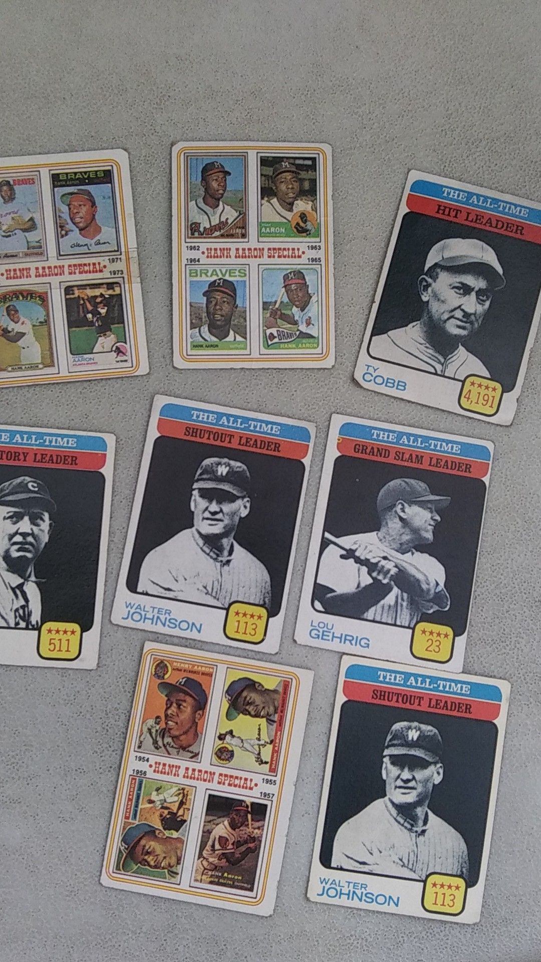 Old baseball cards