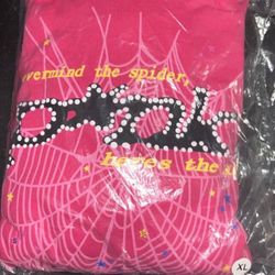 Pink Spider Hoodie Size Xl