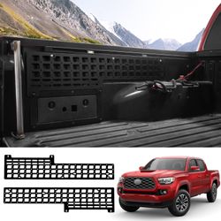 Utiiy Fit for Toyota Tacoma Side Storage Molle Panel Metal Trunk Bed Storage for 2005-2023 Tacoma 5ft Short Bed Accessories(Side Panel)