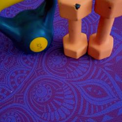 Set of 8lb Dumbbells & 8 Lb Kettlebell 