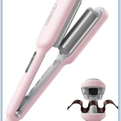 Curling Iron Hair Crimper Waver - TYMO ROVY Beach Waves Curling Wand, Ionic Deep Waver Hair Curler Tool with Ceramic 3 Barrel for Women, Dual Voltage,