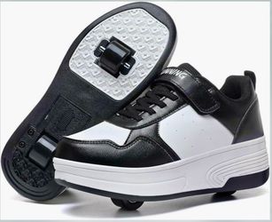 HSQ Fashion Sneaker Roller Skate Shoes for Boys Girls Kids Detachable Wheeled 2 in 1 Skating Shoes with Wheels • New Open Box, Tried-On Only. Kids Siz