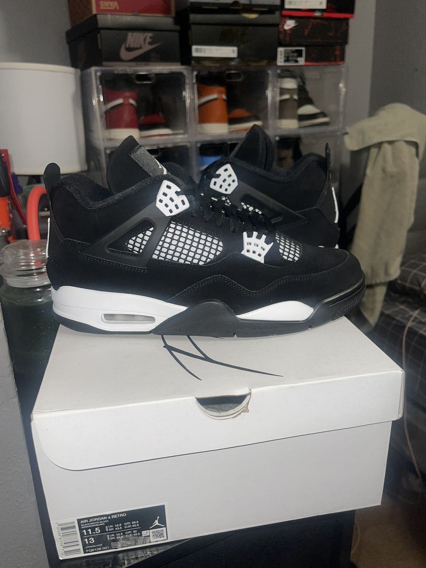 Air Jordan Retro 4 White Thunder Size:11.5