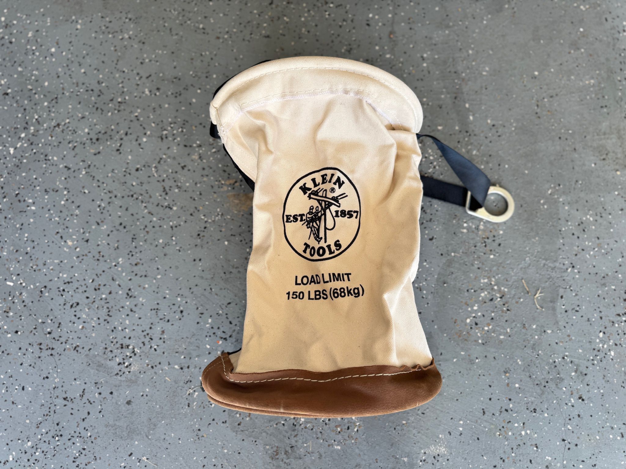 BRAND NEW! Klein Tools Canvas Bucket with Zip-Close Top and Leather Bottom