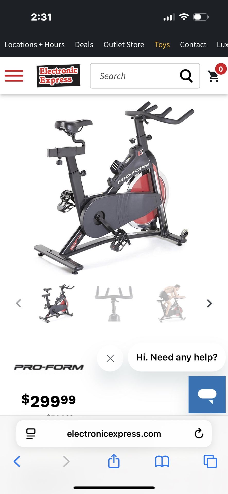 NEW!!! Pro Form 350 SPX Exercise Bike