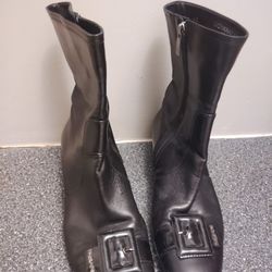 Giovanni Fabiani Leather Ankle Boots Size 41 Size 10 US