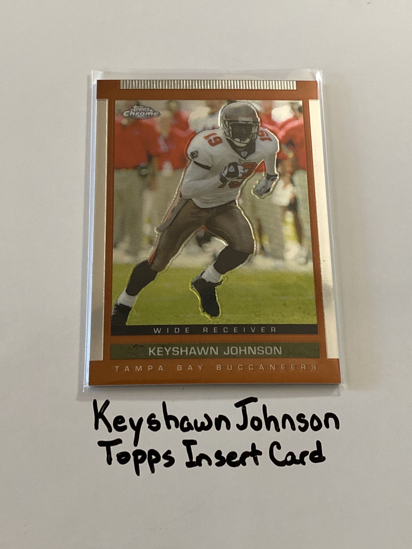 Keyshawn Johnson Tampa Bay Buccaneers WR Topps Short Print Insert Card. 