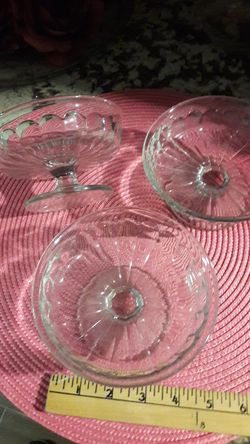 Glass Dishes /Candle holders