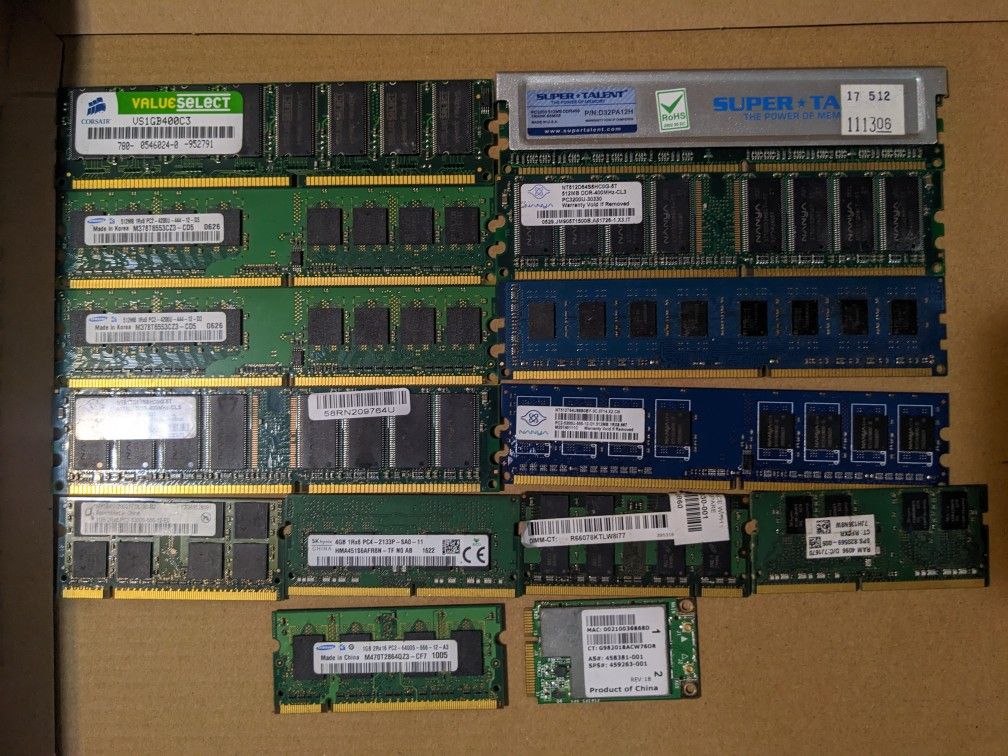 RAM Sticks (Desktop & Laptop)