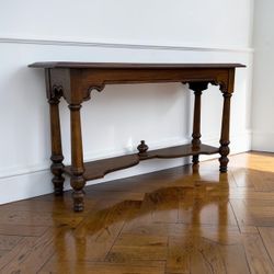 Stunning Vintage Jacobean Revival Console Table