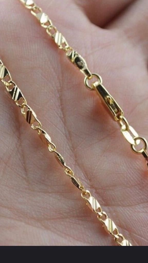 Necklace 18 Karat Gold Plated Stand 30 Inches Long Necklace 18 Karat Gold Plated Stand 30 Inches Long Jewelry Accessories In Sacramento Ca Offerup